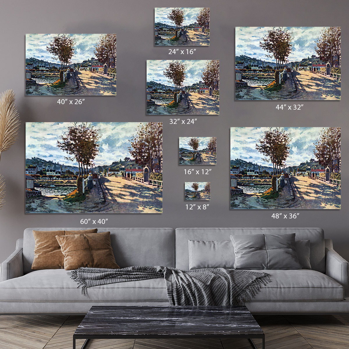 The Seine at Bougival by Monet Canvas Print or Poster - Canvas Art Rocks - 7