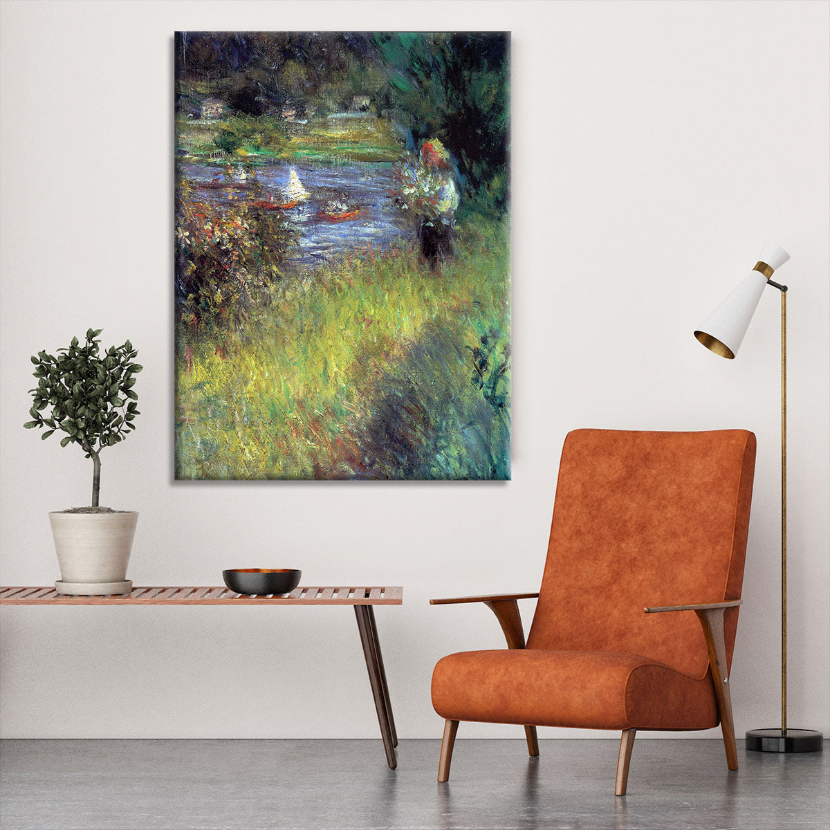 The Seine at Chatou Detail by Renoir Canvas Print or Poster - Canvas Art Rocks - 6