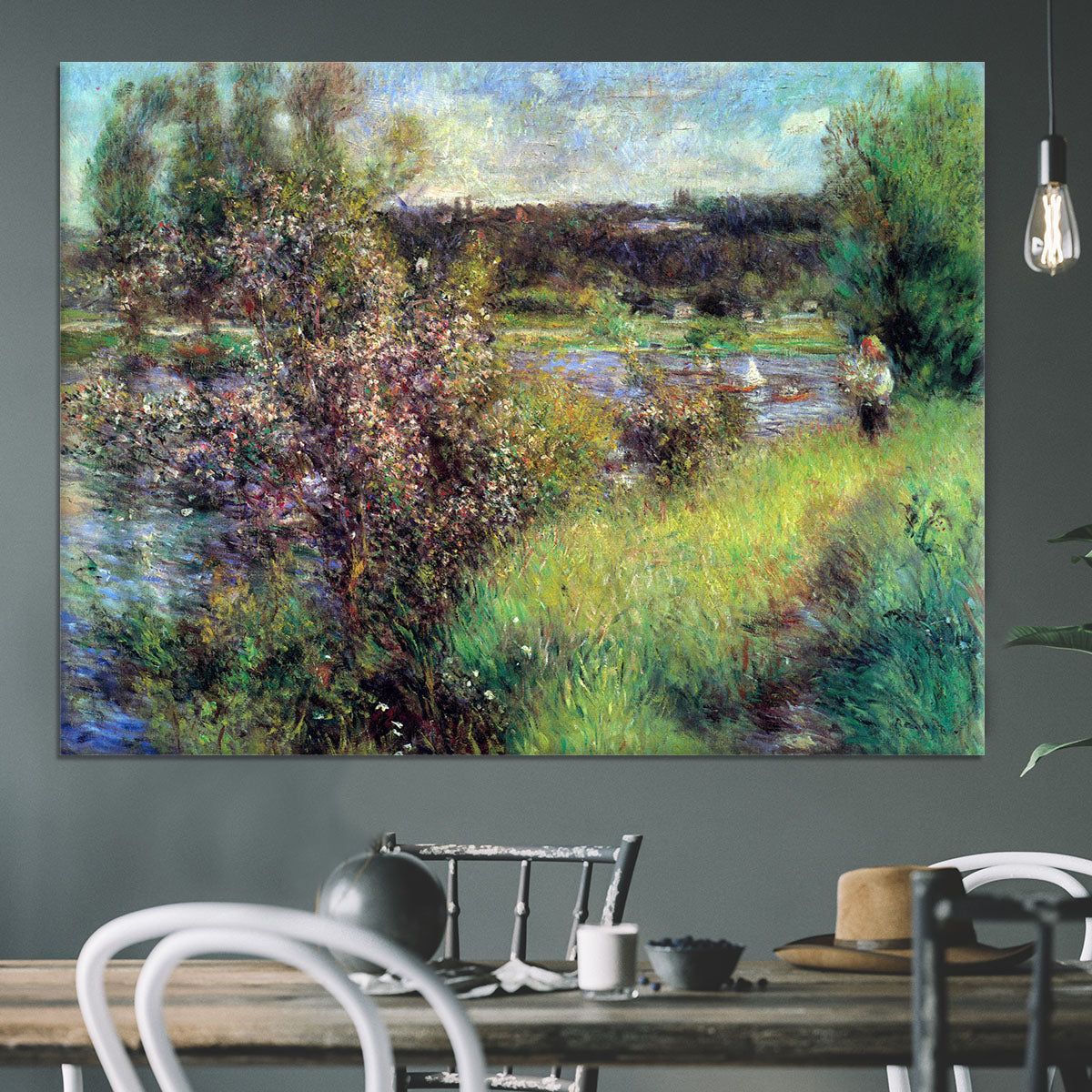 The Seine at Chatou by Renoir Canvas Print or Poster - Canvas Art Rocks - 3
