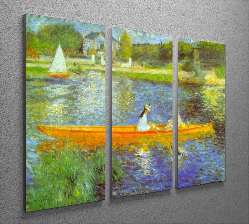 The Seine by Renoir 3 Split Panel Canvas Print - Canvas Art Rocks - 2