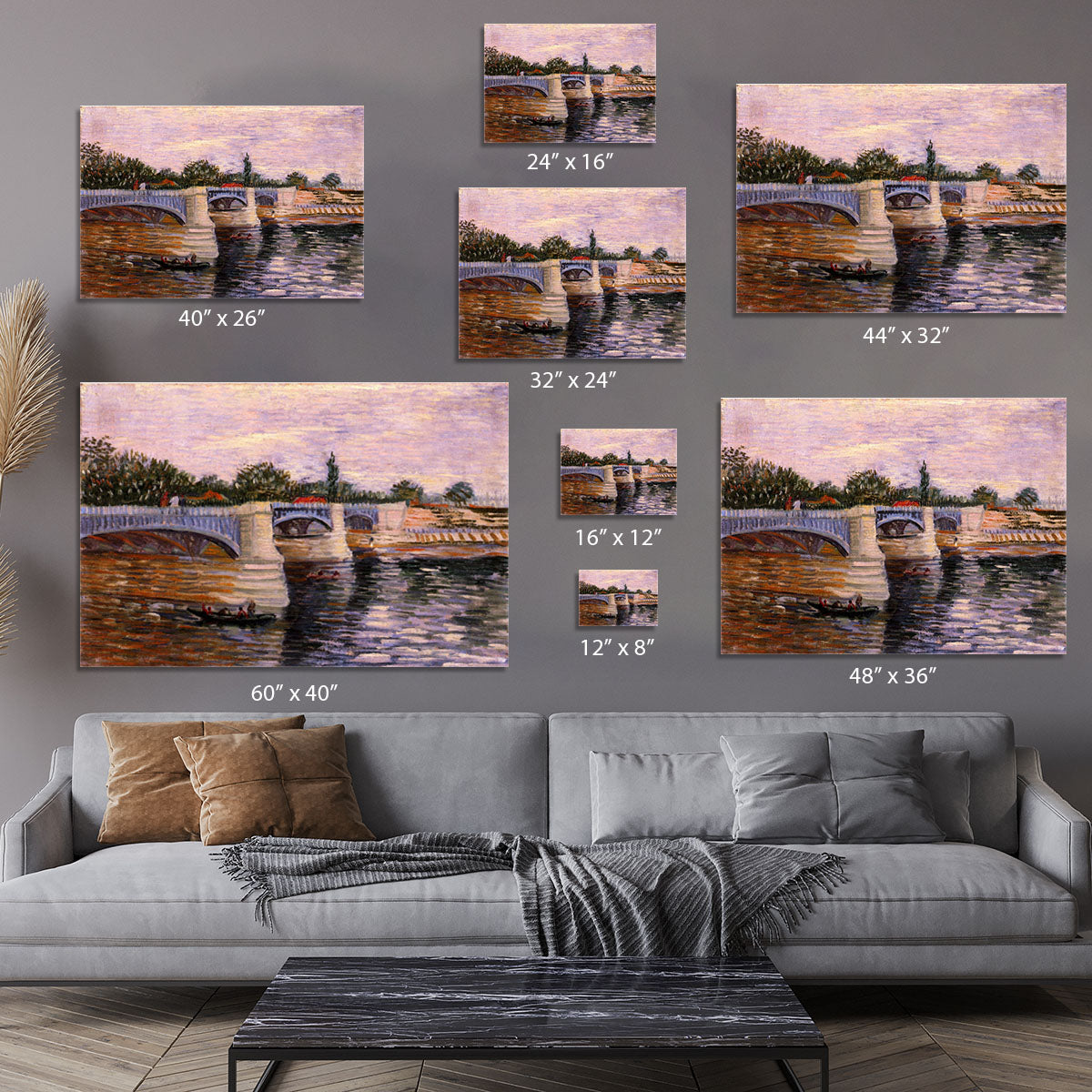 The Seine with the Pont del Grande Jette by Van Gogh Canvas Print or Poster - Canvas Art Rocks - 7