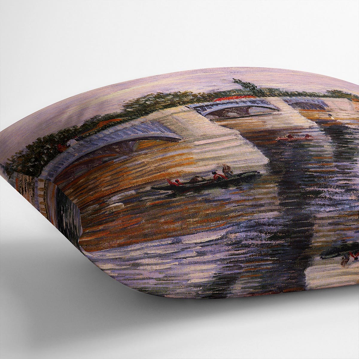 The Seine with the Pont del Grande Jette by Van Gogh Cushion