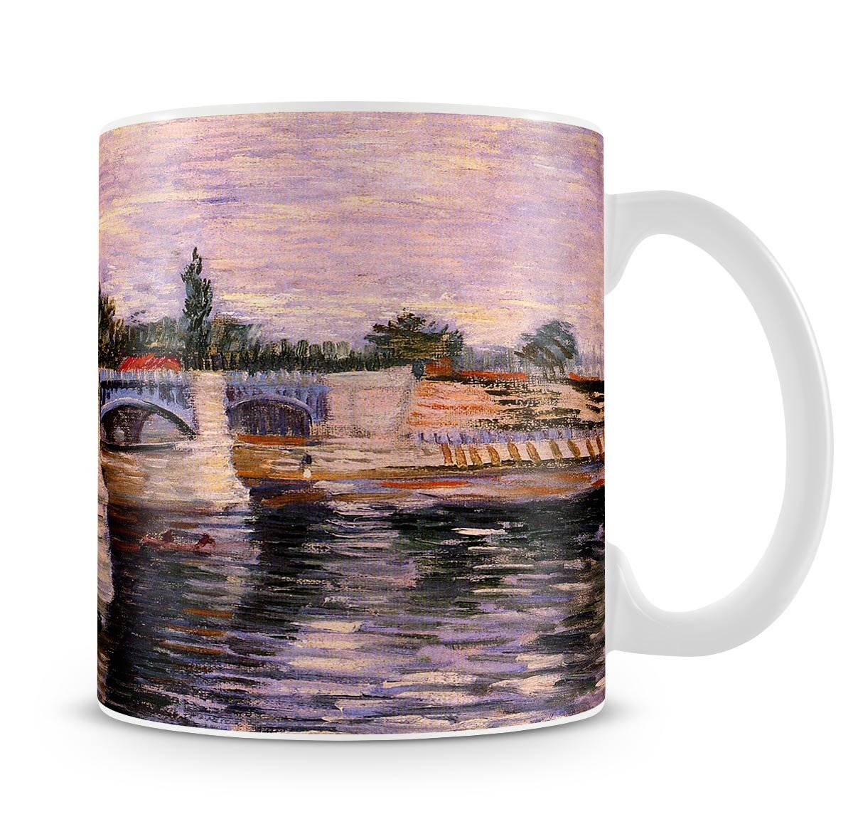 The Seine with the Pont del Grande Jette by Van Gogh Mug - Canvas Art Rocks - 4