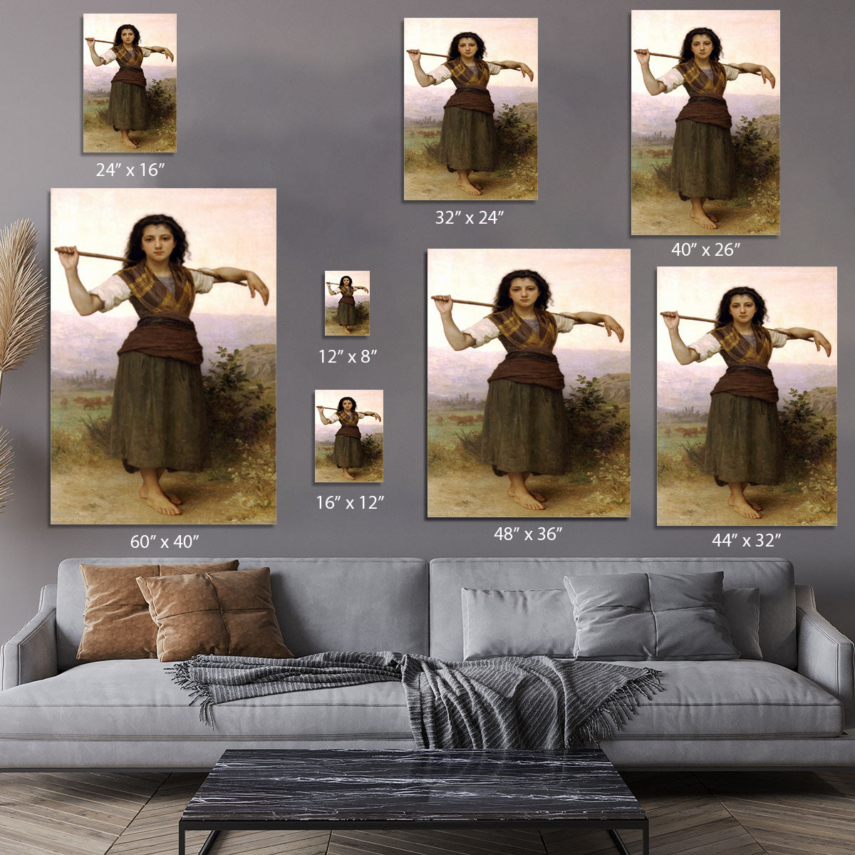 The Shepherdess By Bouguereau Canvas Print or Poster - Canvas Art Rocks - 7