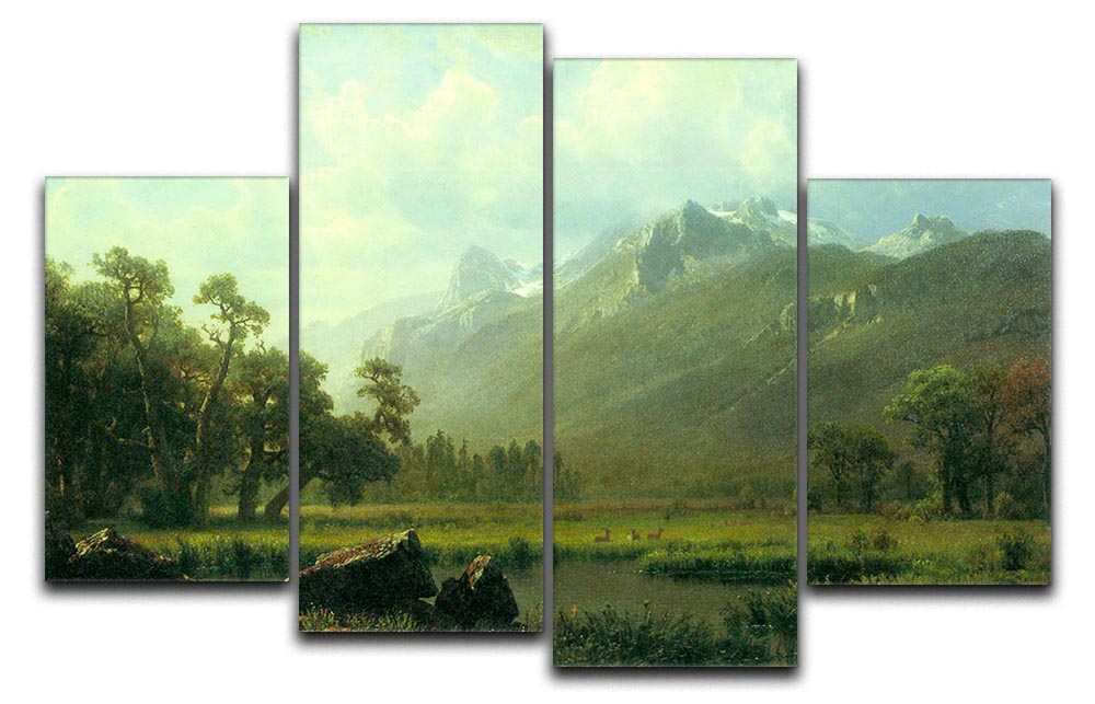 The Sierra near Lake Tahoe California by Bierstadt 4 Split Panel Canvas - Canvas Art Rocks - 1