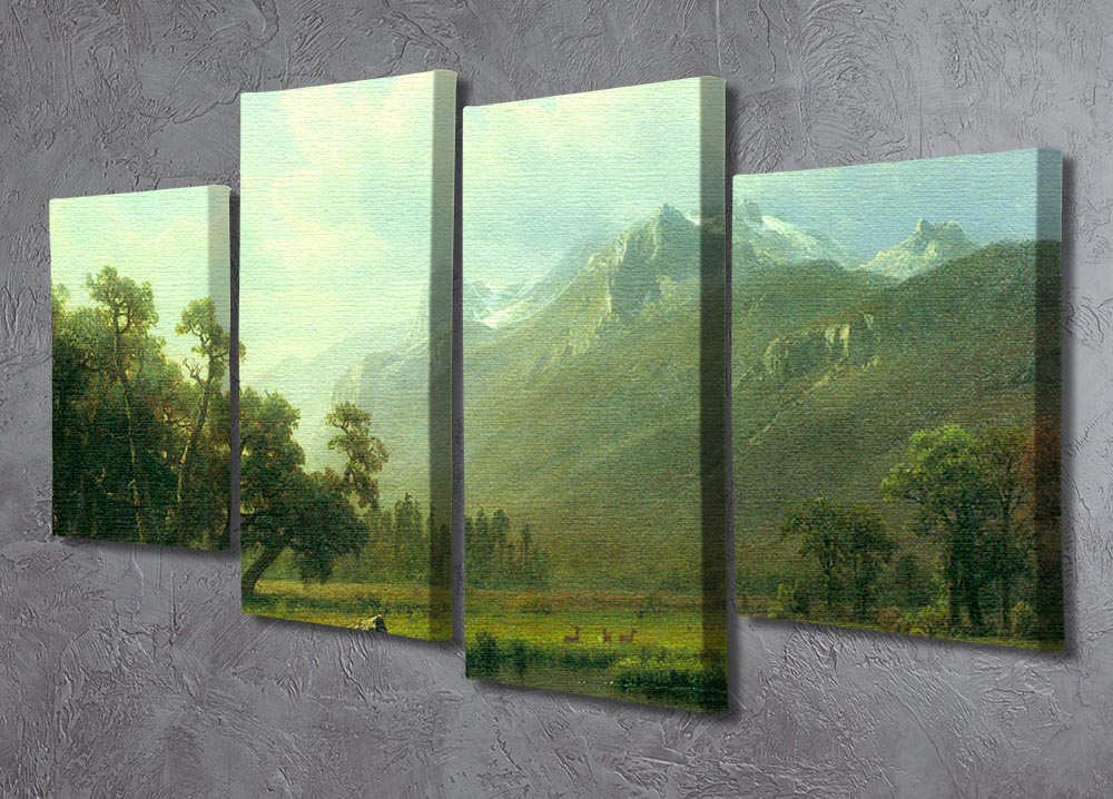 The Sierra near Lake Tahoe California by Bierstadt 4 Split Panel Canvas - Canvas Art Rocks - 2