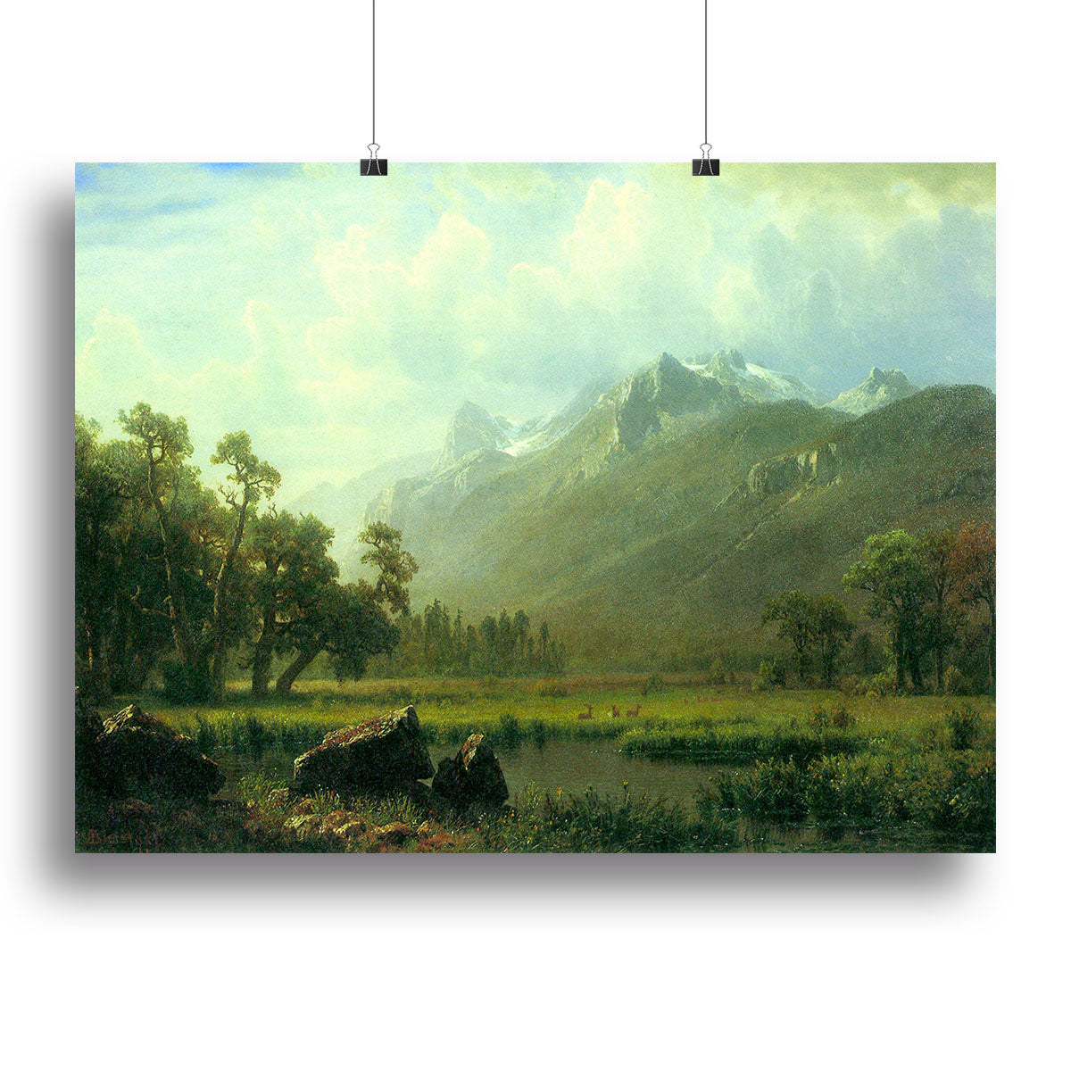 The Sierra near Lake Tahoe California by Bierstadt Canvas Print or Poster - Canvas Art Rocks - 2