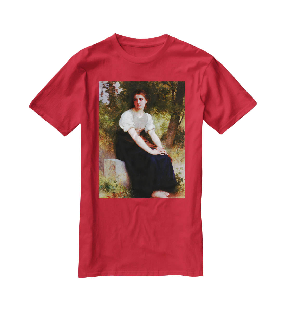 The Song of the Nightingale By Bouguereau T-Shirt - Canvas Art Rocks - 4