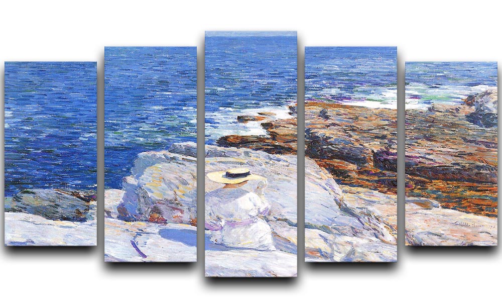 The Southern rock riffs Appledore by Hassam 5 Split Panel Canvas - Canvas Art Rocks - 1