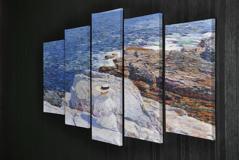 The Southern rock riffs Appledore by Hassam 5 Split Panel Canvas - Canvas Art Rocks - 2