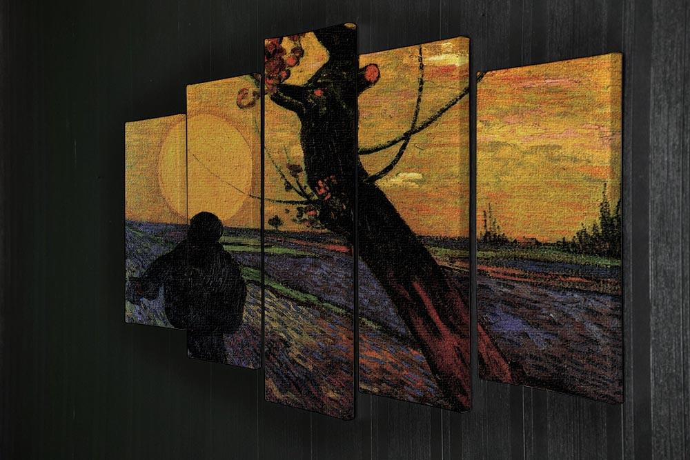 The Sower 2 by Van Gogh 5 Split Panel Canvas - Canvas Art Rocks - 2