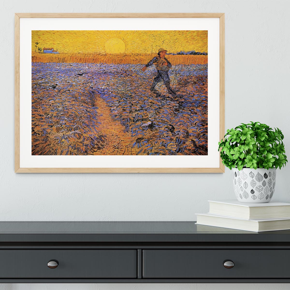 The Sower 3 by Van Gogh Framed Print - Canvas Art Rocks - 3