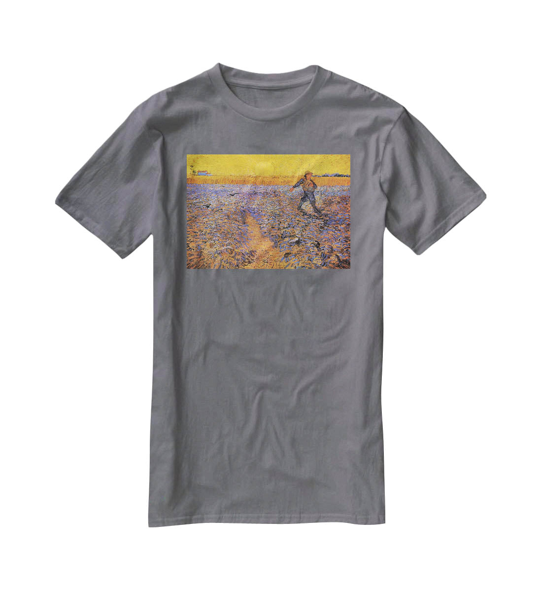 The Sower 3 by Van Gogh T-Shirt - Canvas Art Rocks - 3