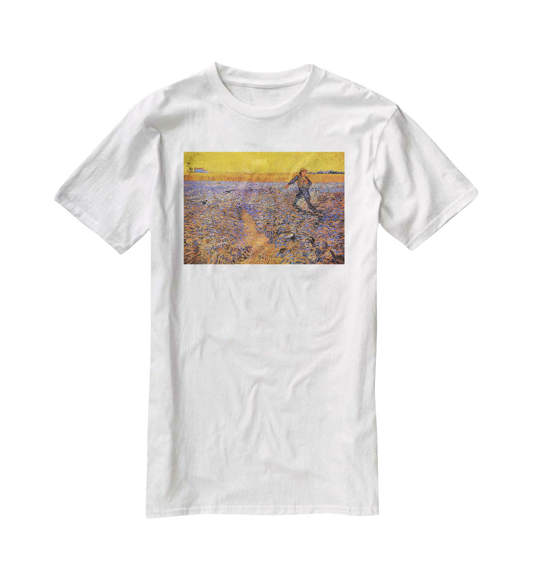 The Sower 3 by Van Gogh T-Shirt - Canvas Art Rocks - 5