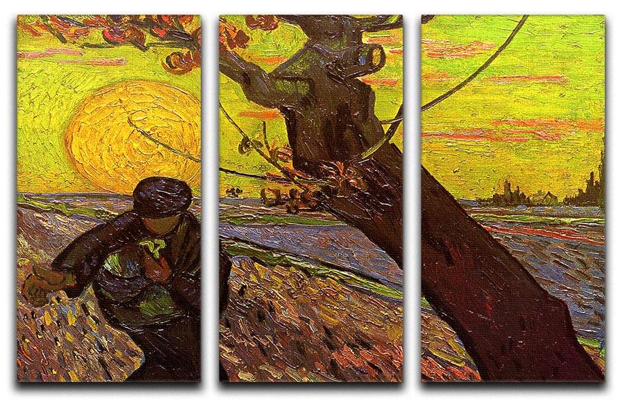 The Sower by Van Gogh 3 Split Panel Canvas Print - Canvas Art Rocks - 4