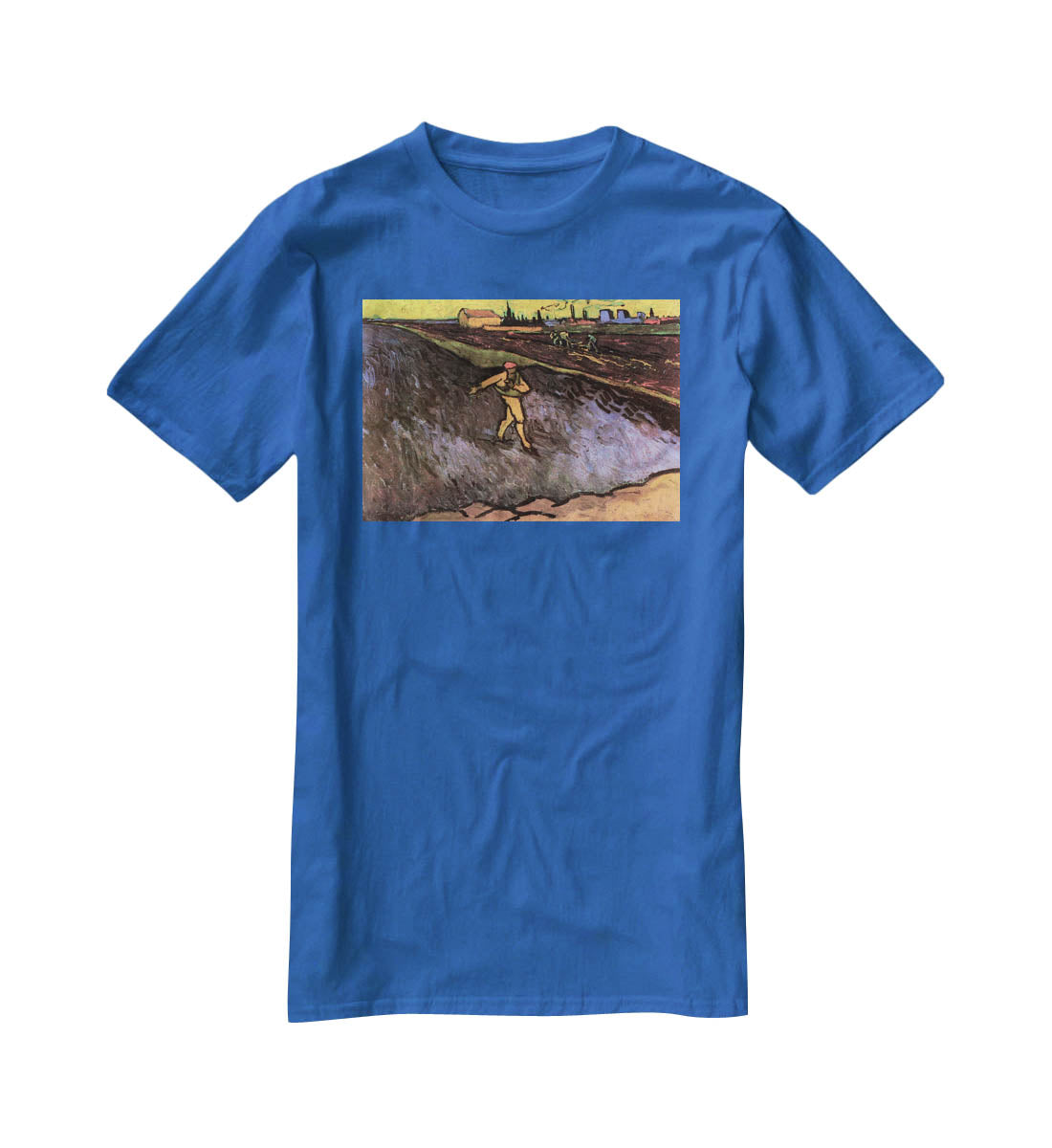 The Sower with the outskirts of Arles in the Background by Van Gogh T-Shirt - Canvas Art Rocks - 2