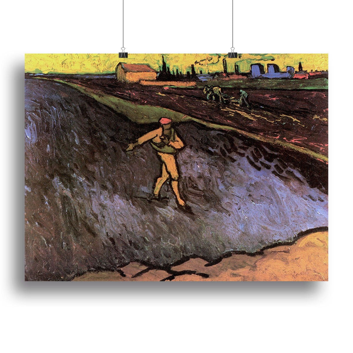 The Sower with the outskirts of Arles in the Background by Van Gogh Canvas Print or Poster - Canvas Art Rocks - 2