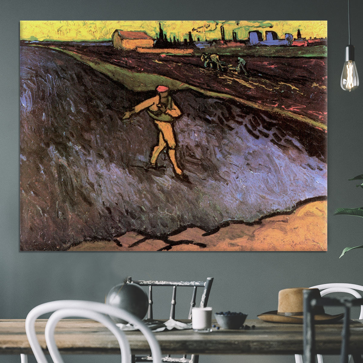 The Sower with the outskirts of Arles in the Background by Van Gogh Canvas Print or Poster - Canvas Art Rocks - 3