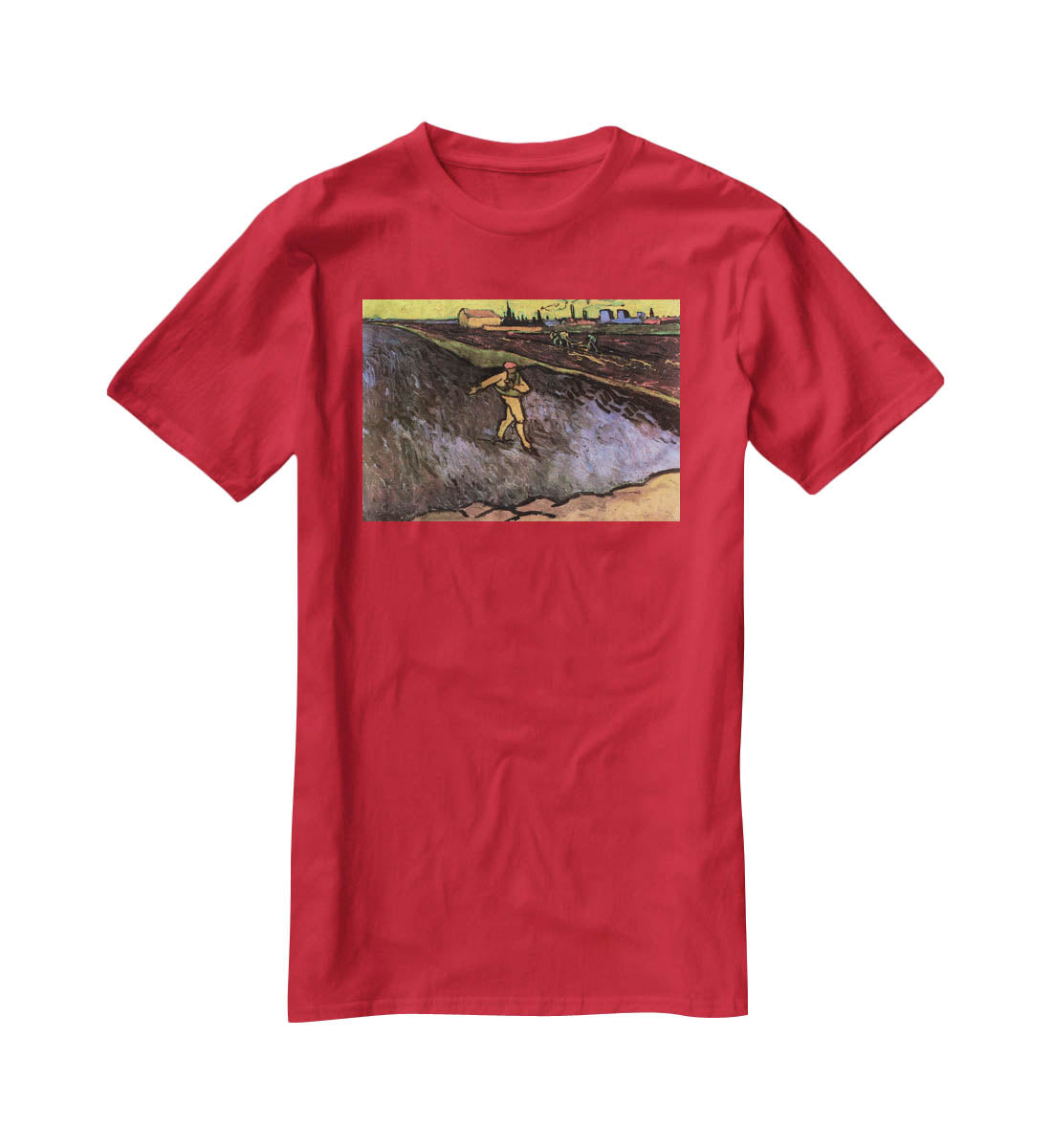 The Sower with the outskirts of Arles in the Background by Van Gogh T-Shirt - Canvas Art Rocks - 4