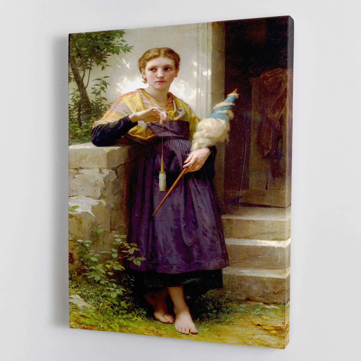 The Spinne By Bouguereau Canvas Print or Poster - Canvas Art Rocks - 1