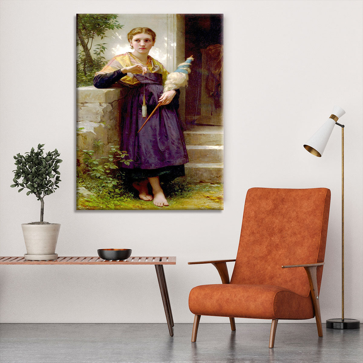 The Spinne By Bouguereau Canvas Print or Poster - Canvas Art Rocks - 6