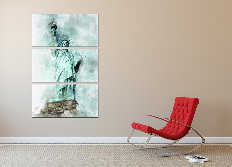 The Statue of Liberty 3 Split Panel Canvas Print - Canvas Art Rocks - 2