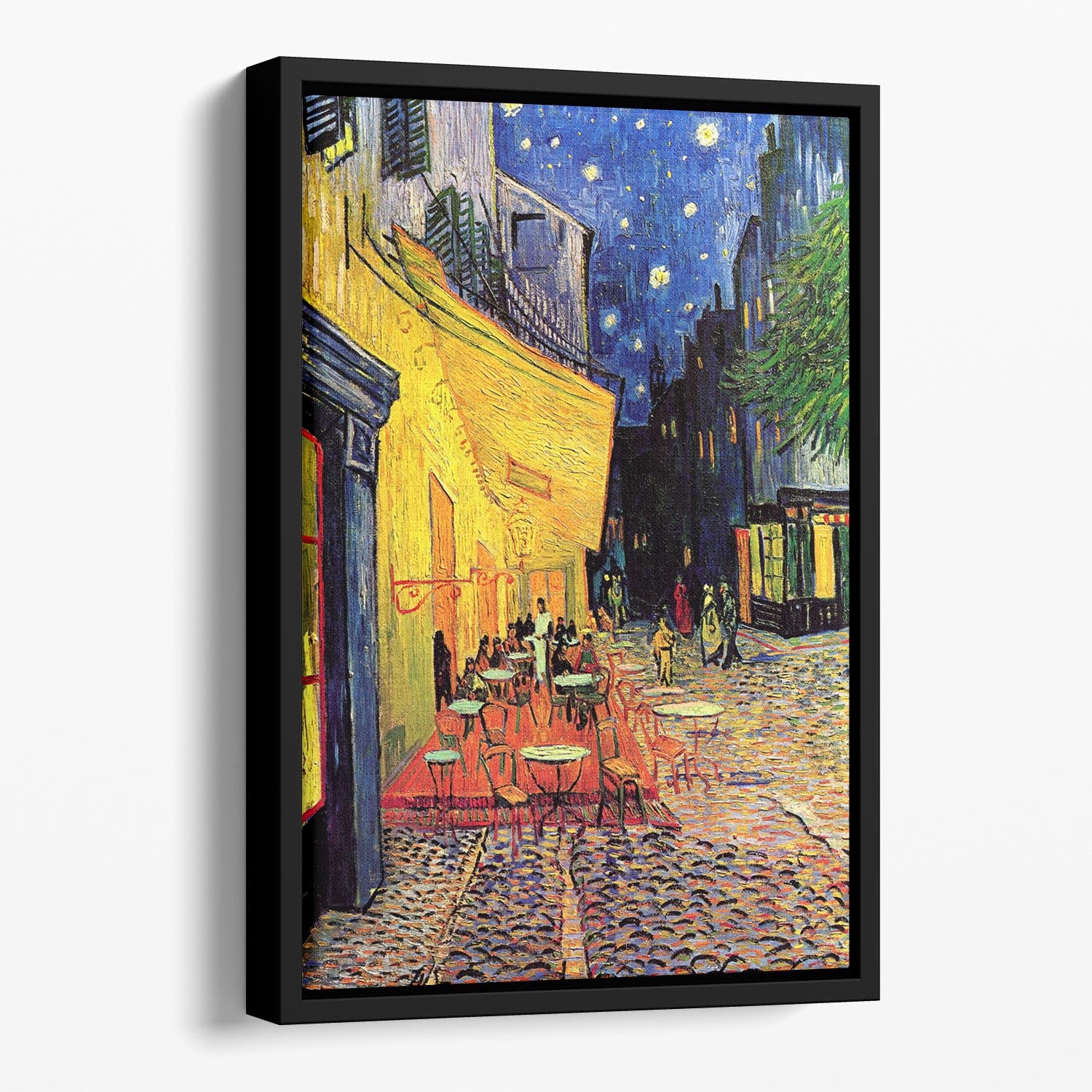 The Terrace Cafe by Van Gogh Floating Framed Canvas
