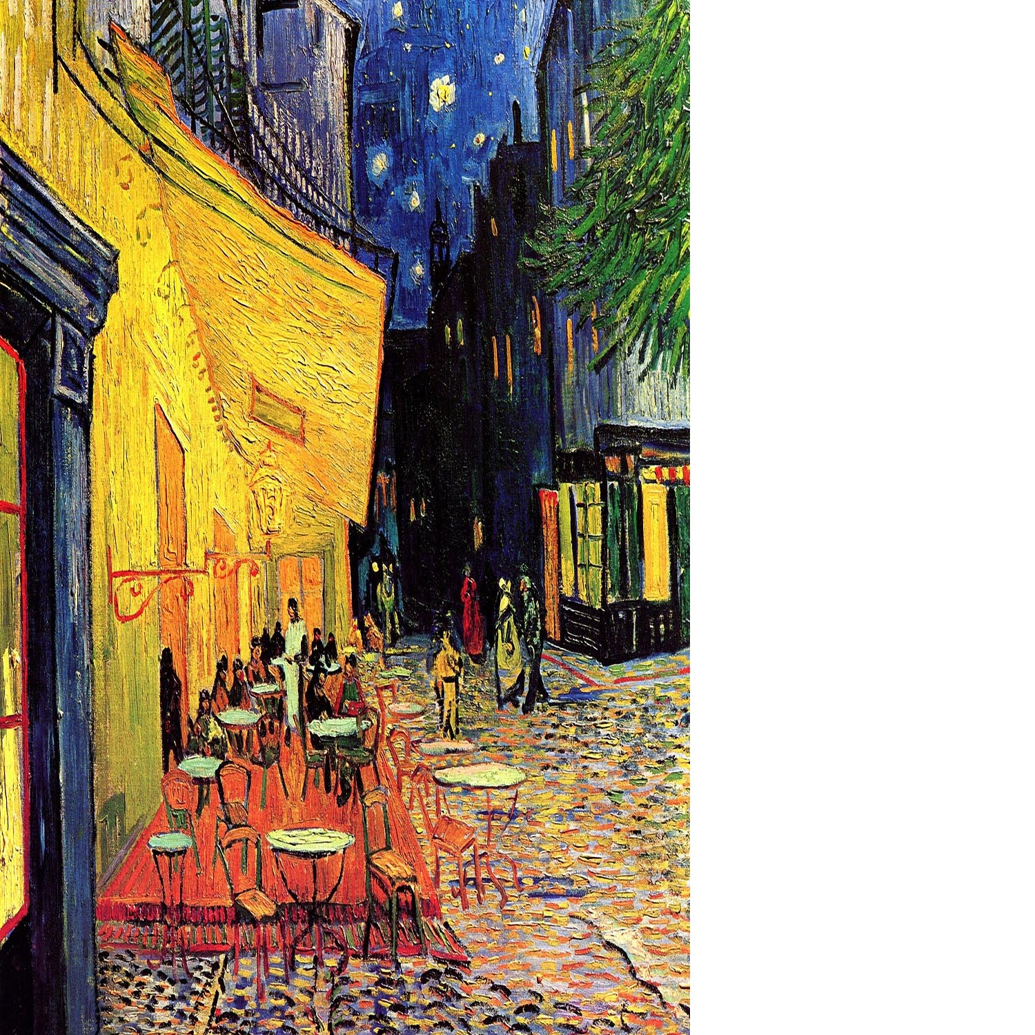 The Terrace Cafe by Van Gogh Floating Framed Canvas