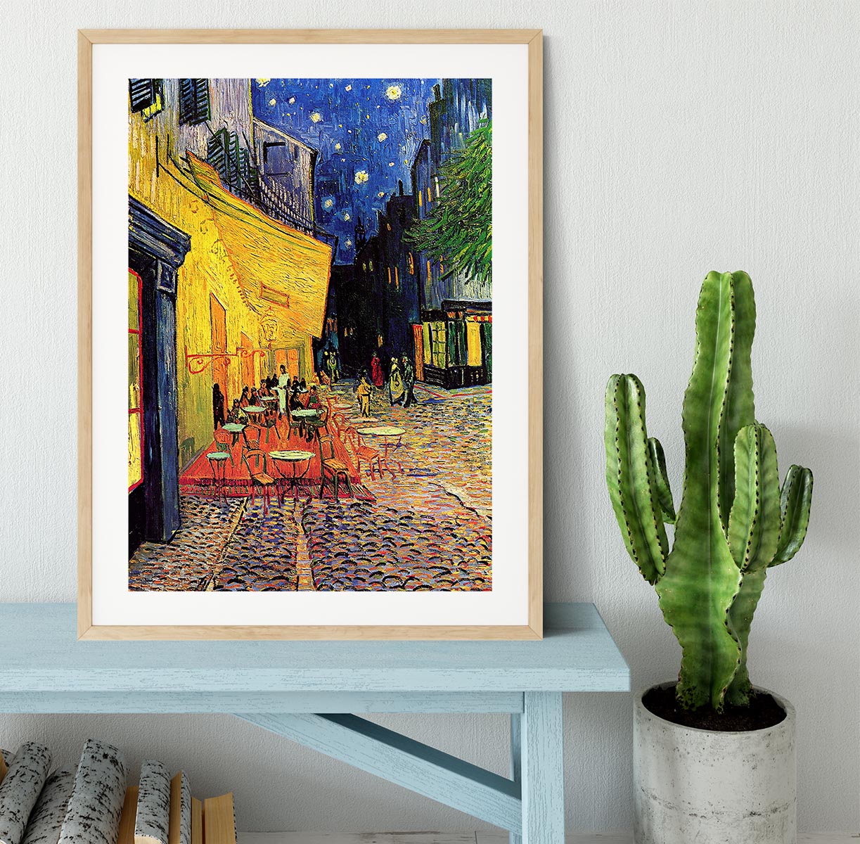 The Terrace Cafe by Van Gogh Framed Print - Canvas Art Rocks - 3