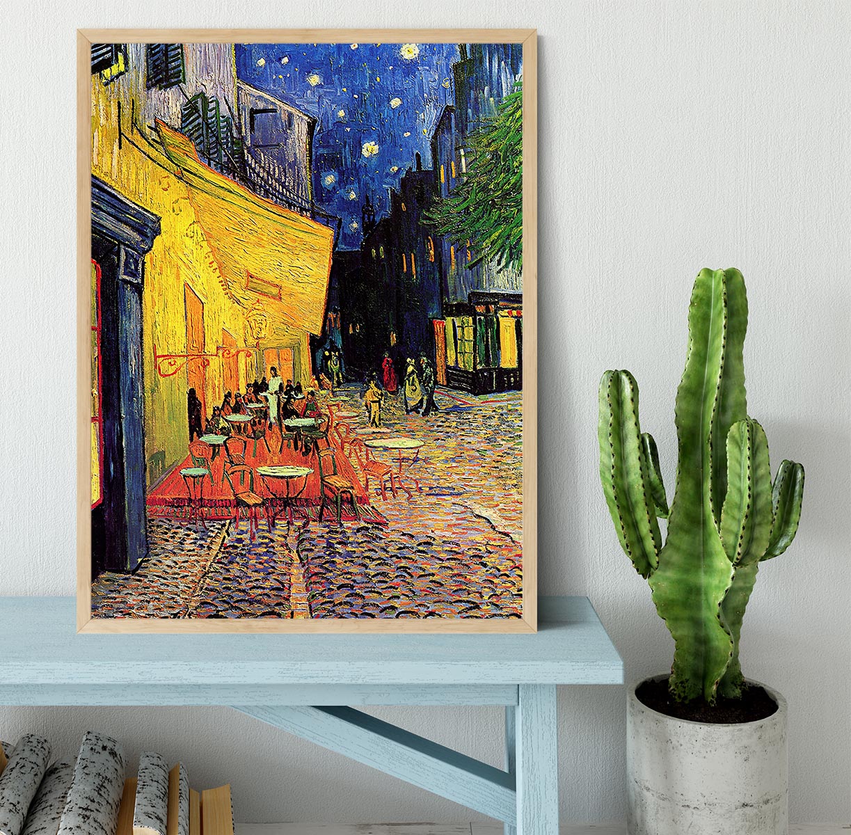 The Terrace Cafe by Van Gogh Framed Print - Canvas Art Rocks - 4