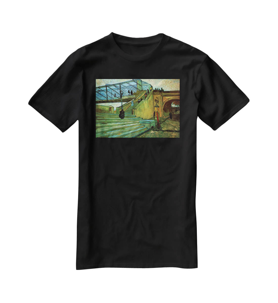 The Trinquetaille Bridge by Van Gogh T-Shirt - Canvas Art Rocks - 1