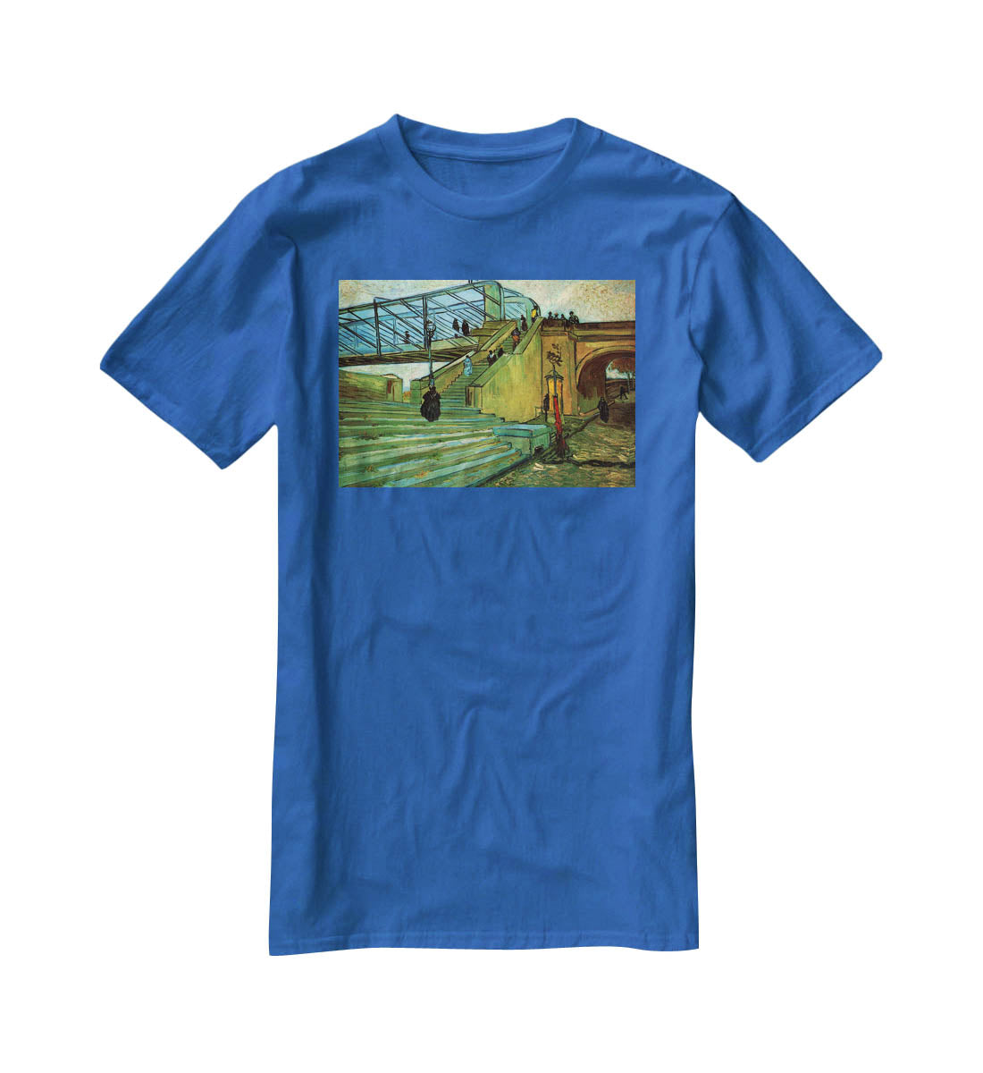 The Trinquetaille Bridge by Van Gogh T-Shirt - Canvas Art Rocks - 2