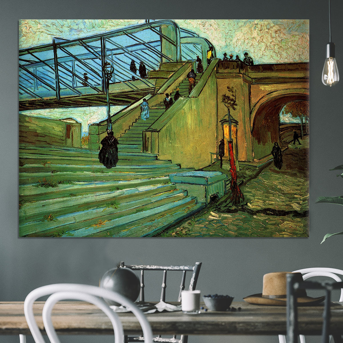 The Trinquetaille Bridge by Van Gogh Canvas Print or Poster - Canvas Art Rocks - 3