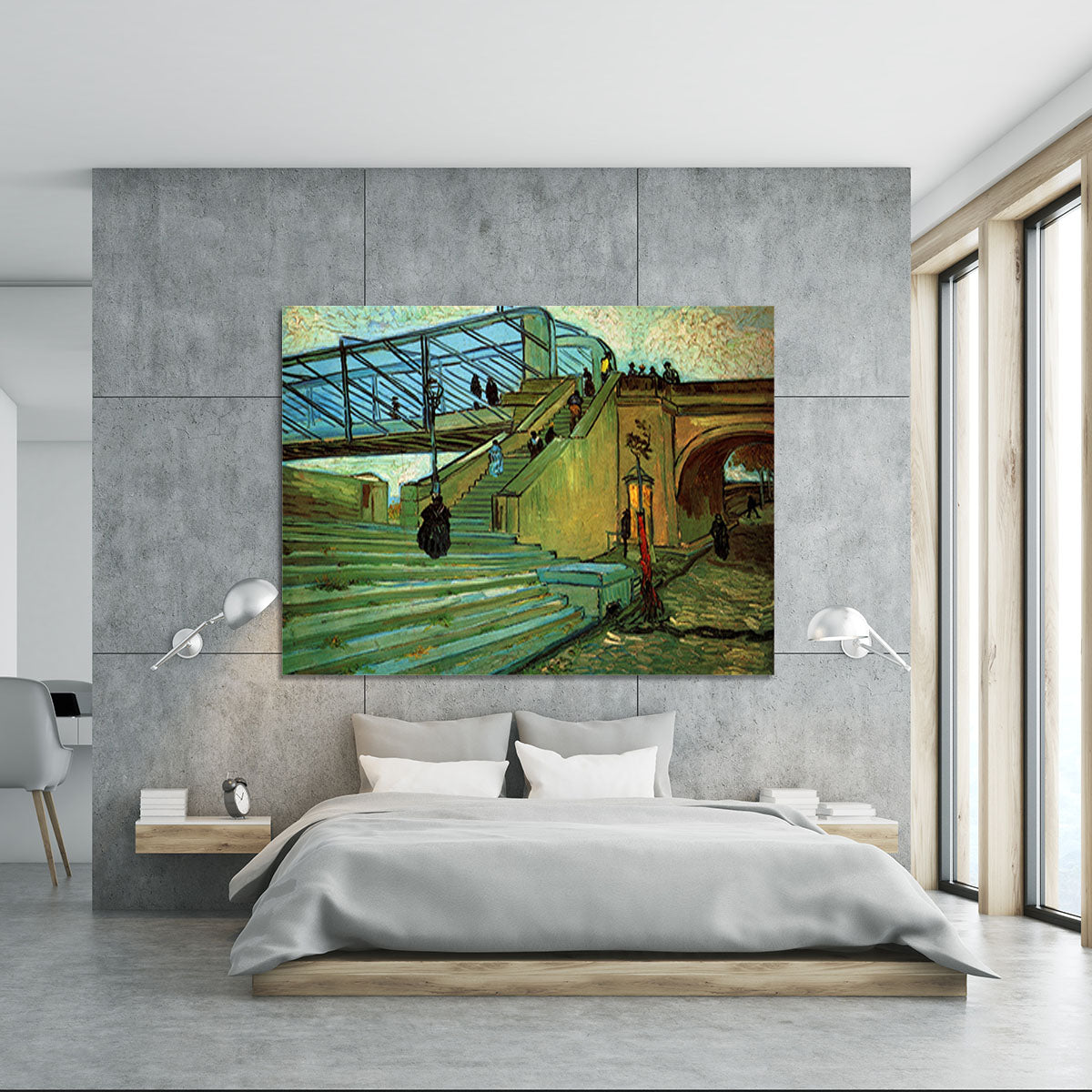The Trinquetaille Bridge by Van Gogh Canvas Print or Poster - Canvas Art Rocks - 5
