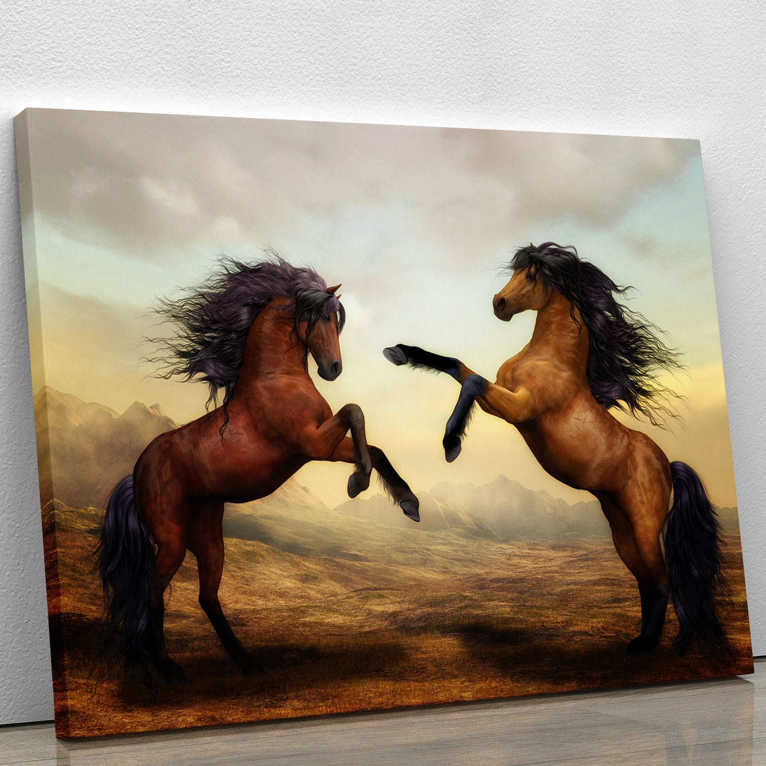 The Two Horses Canvas Print or Poster - Canvas Art Rocks - 1