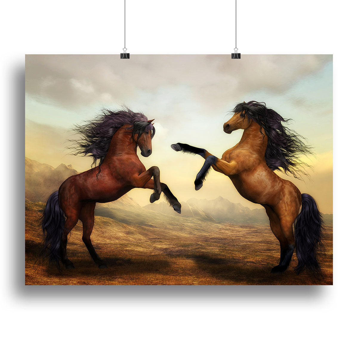 The Two Horses Canvas Print or Poster - Canvas Art Rocks - 2