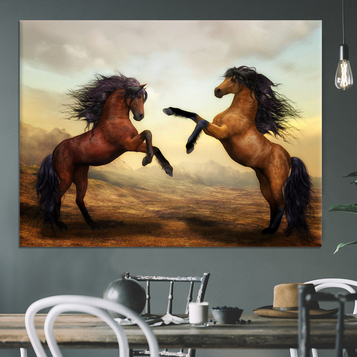 The Two Horses Canvas Print or Poster - Canvas Art Rocks - 3