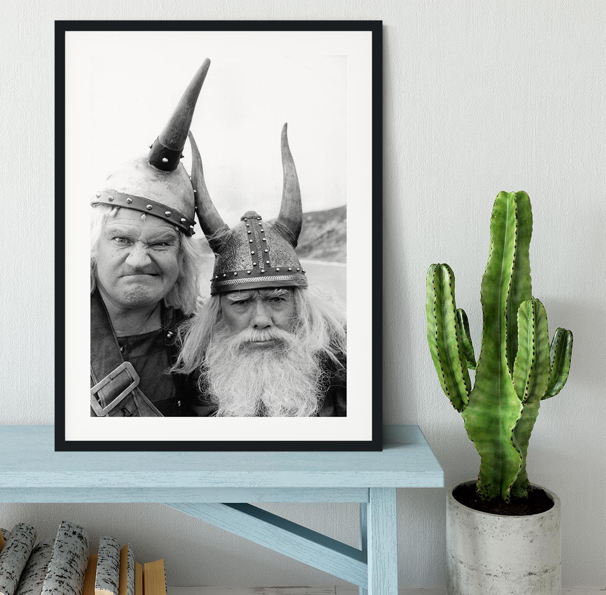 The Two Ronnies dressed as Vikings Framed Print - Canvas Art Rocks - 1