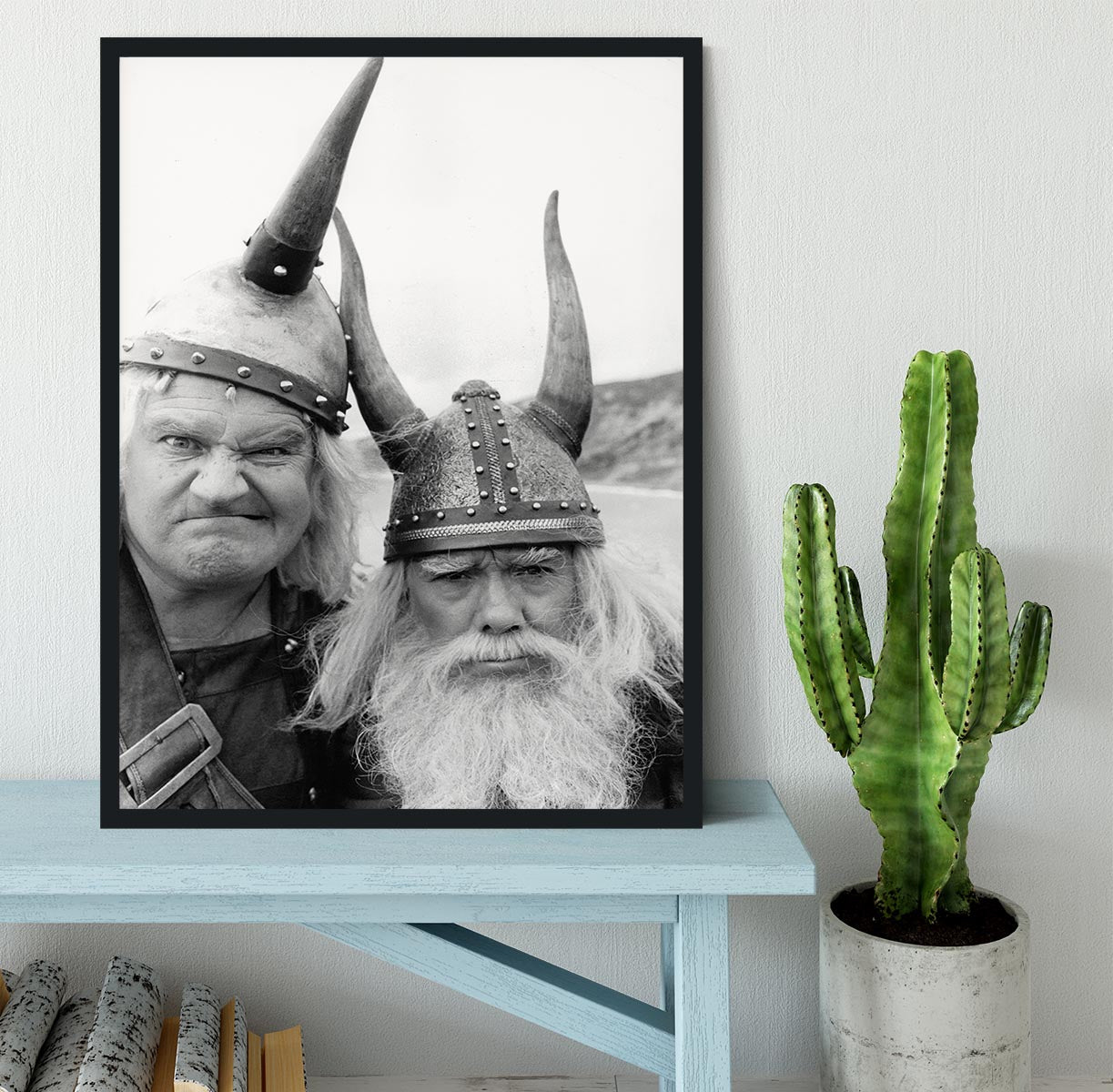 The Two Ronnies dressed as Vikings Framed Print - Canvas Art Rocks - 2
