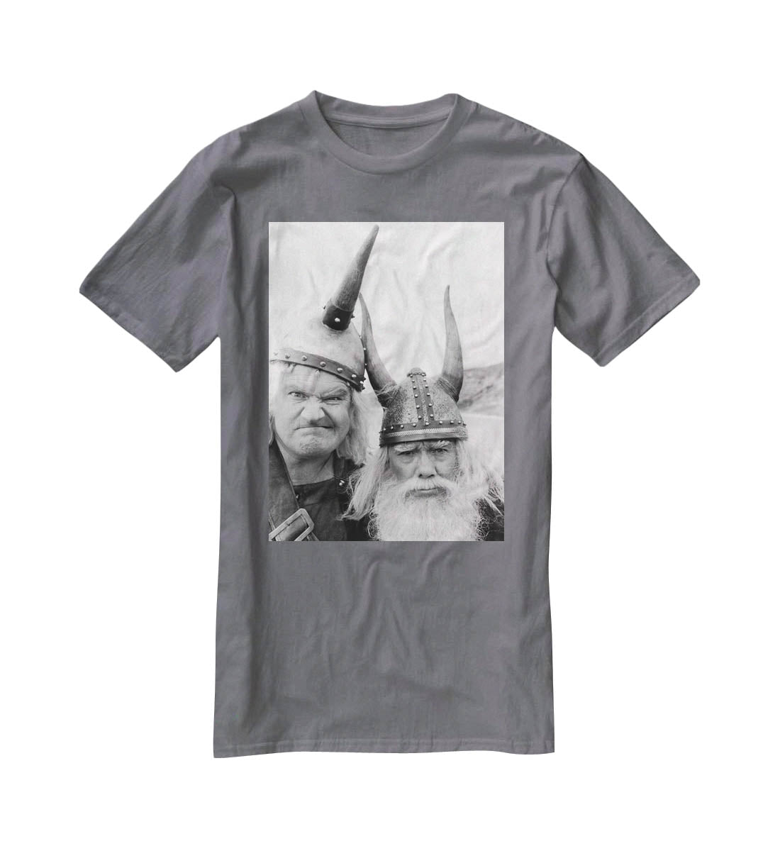The Two Ronnies dressed as Vikings T-Shirt - Canvas Art Rocks - 3