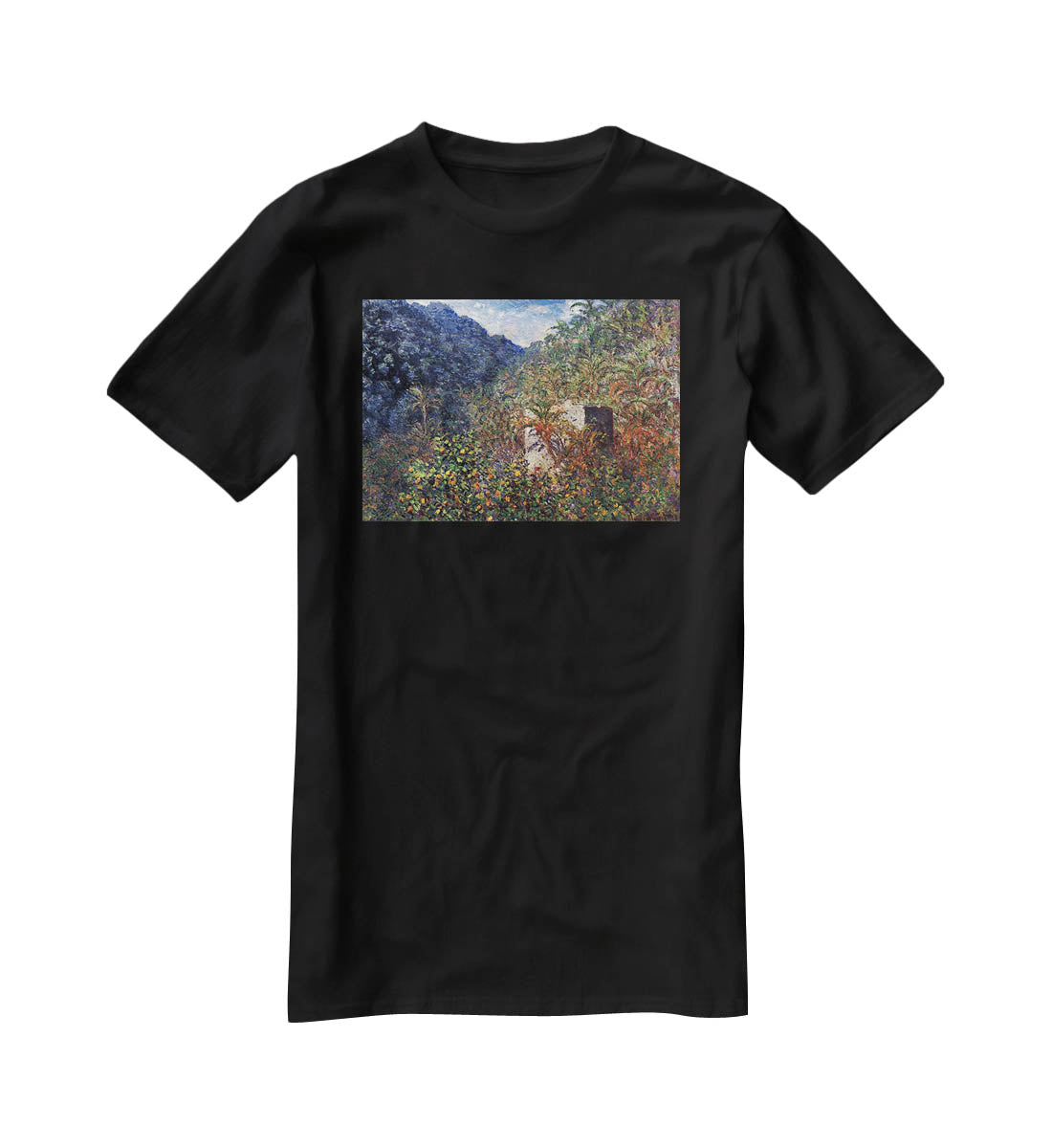 The Valley Sasso Bordighera by Monet T-Shirt - Canvas Art Rocks - 1