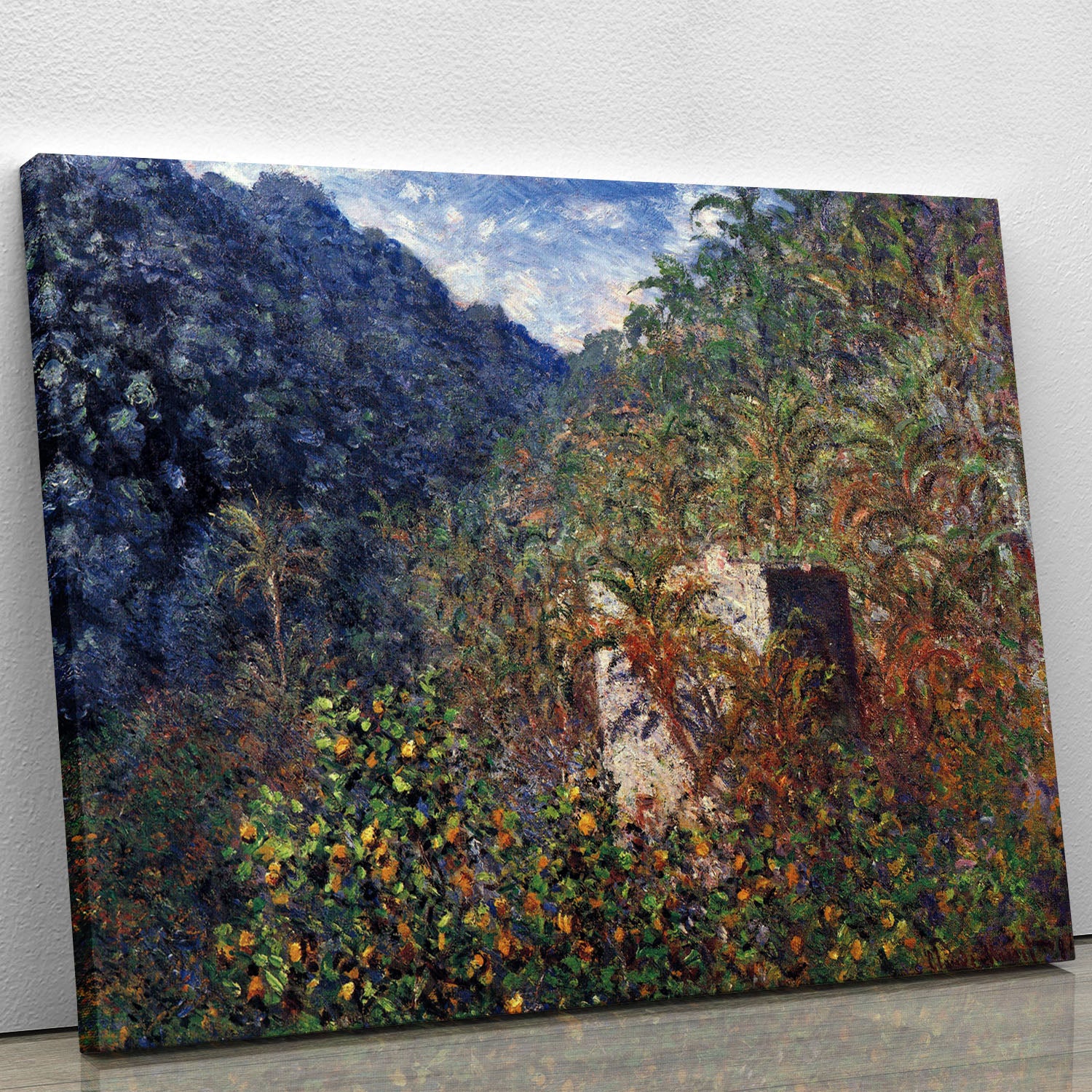 The Valley Sasso Bordighera by Monet Canvas Print or Poster - Canvas Art Rocks - 1