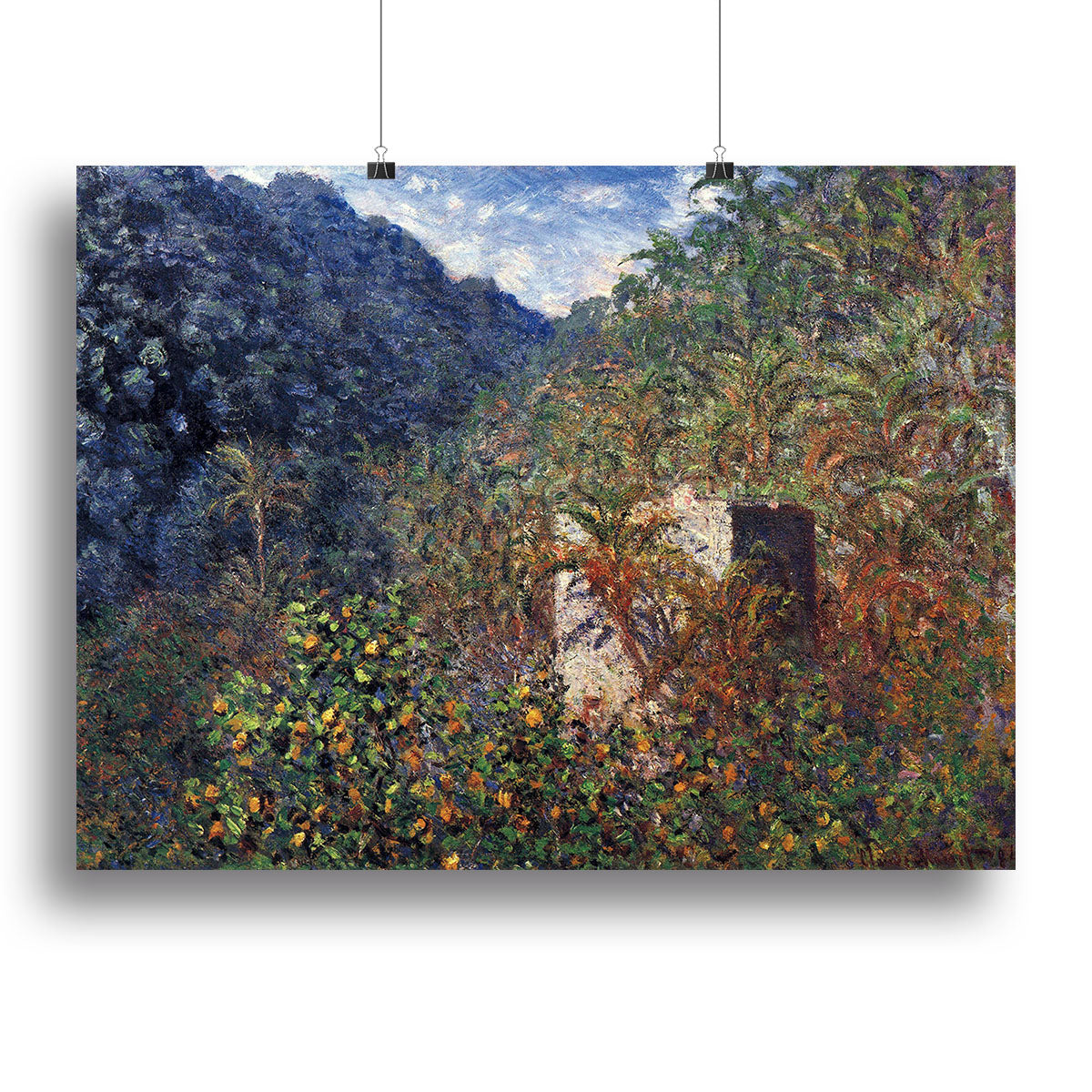 The Valley Sasso Bordighera by Monet Canvas Print or Poster - Canvas Art Rocks - 2