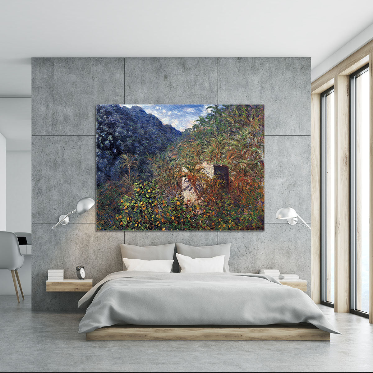 The Valley Sasso Bordighera by Monet Canvas Print or Poster - Canvas Art Rocks - 5