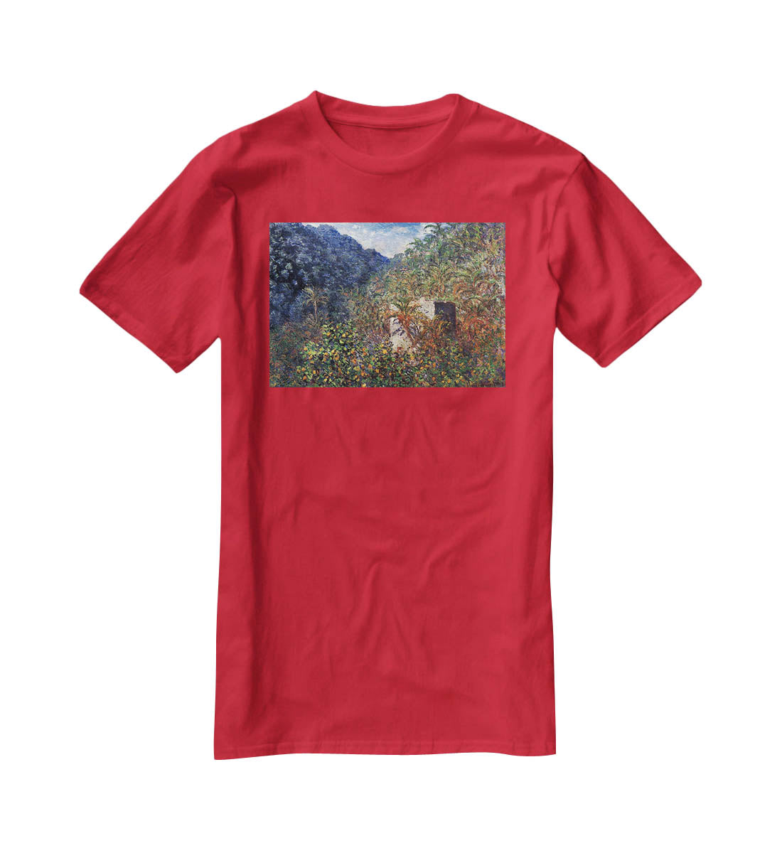 The Valley Sasso Bordighera by Monet T-Shirt - Canvas Art Rocks - 4