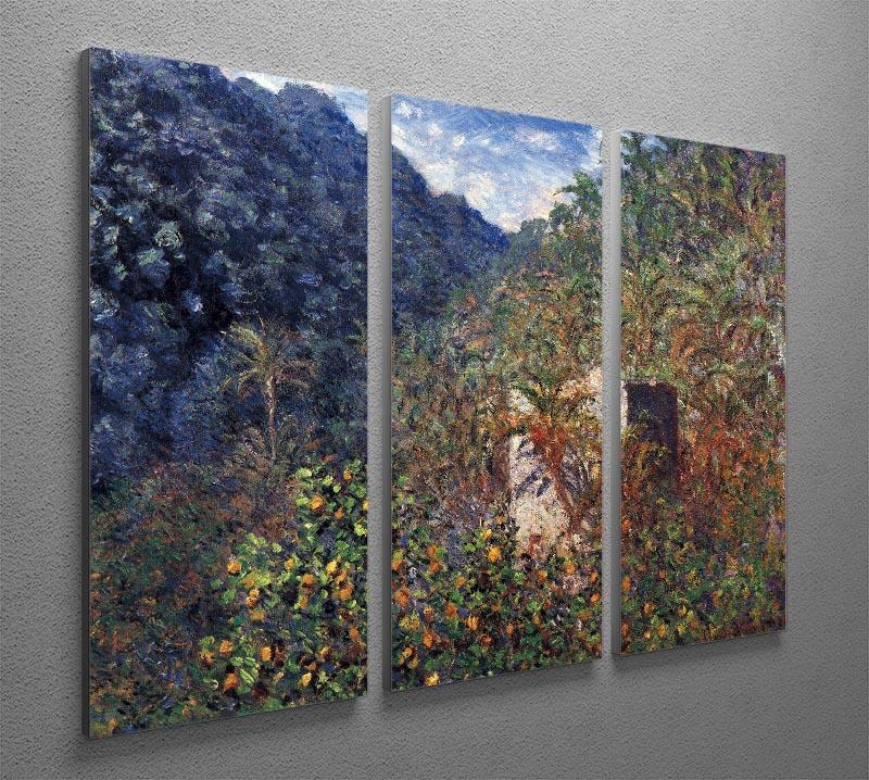 The Valley Sasso Bordighera by Monet Split Panel Canvas Print - Canvas Art Rocks - 4