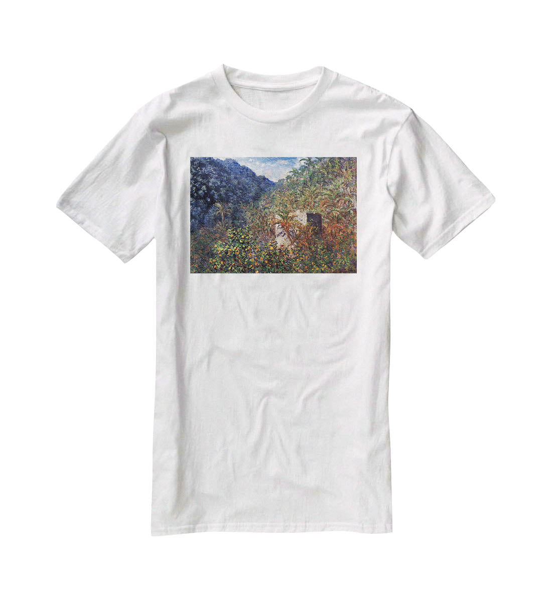 The Valley Sasso Bordighera by Monet T-Shirt - Canvas Art Rocks - 5