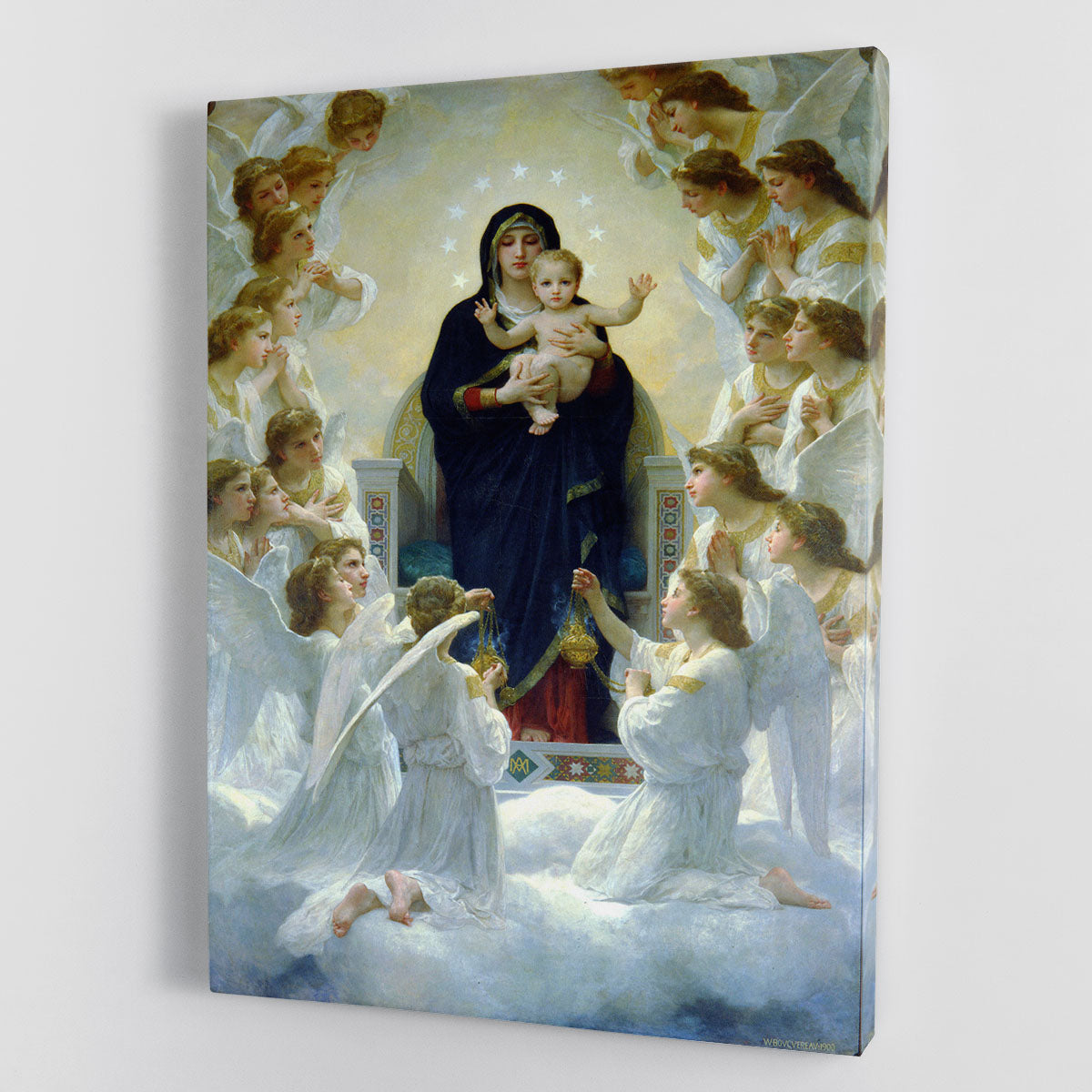 The Virgin With Angels By Bouguereau Canvas Print or Poster - Canvas Art Rocks - 1