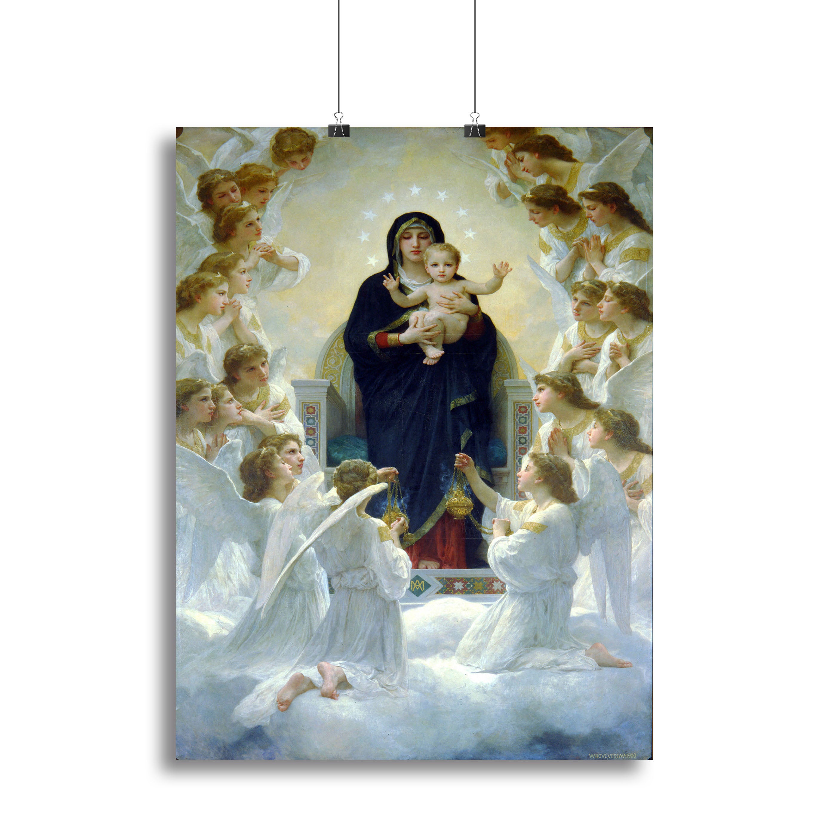 The Virgin With Angels By Bouguereau Canvas Print or Poster - Canvas Art Rocks - 2