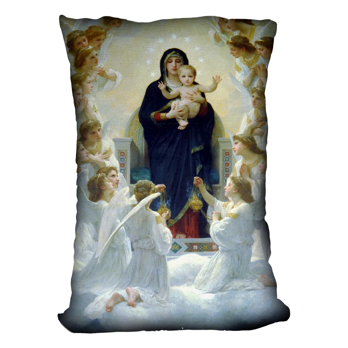 The Virgin With Angels By Bouguereau Cushion